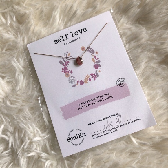 SoulKu Jewelry - NWT SoulKu Rhodonite Self Love Necklace
